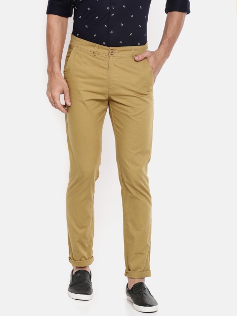 

The Indian Garage Co Men Khaki Slim Fit Solid Chinos