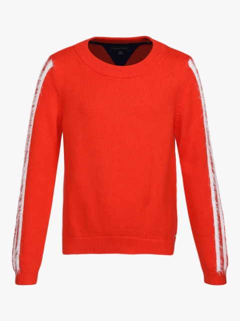 

Tommy Hilfiger Girls Red Solid Sweater