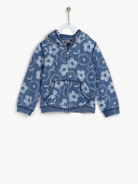 

Tommy Hilfiger Blue Printed Hooded Sweatshirt
