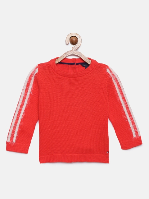 

Tommy Hilfiger Girls Red Solid Pullover Sweater