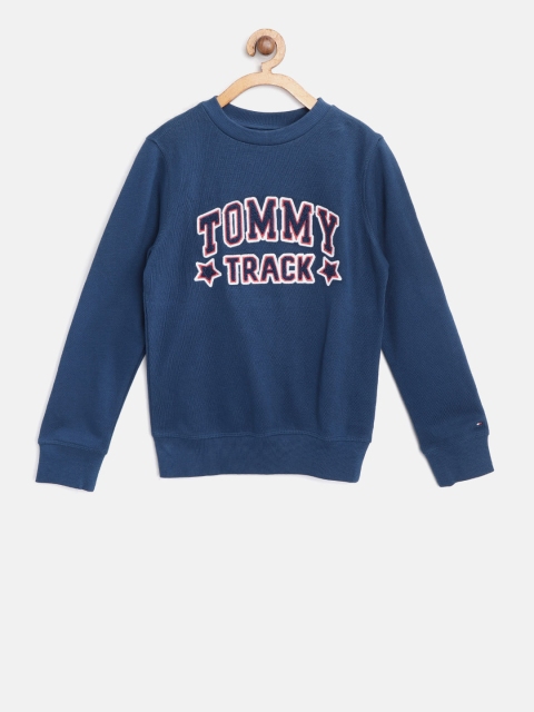 

Tommy Hilfiger Boys Navy Blue Self Design Sweatshirt