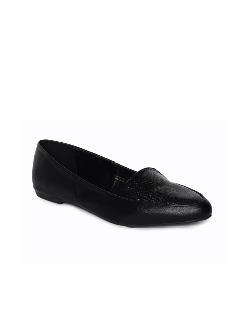 

Allen Solly Women Black Snakeskin Texture Ballerinas