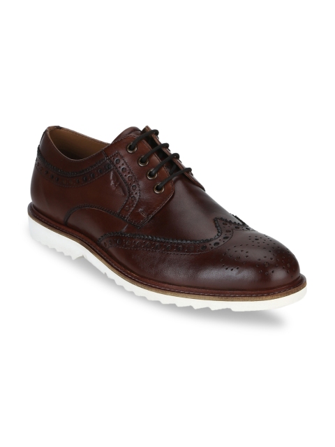 

Park Avenue Men Maroon Leather Smart Casual Brogues