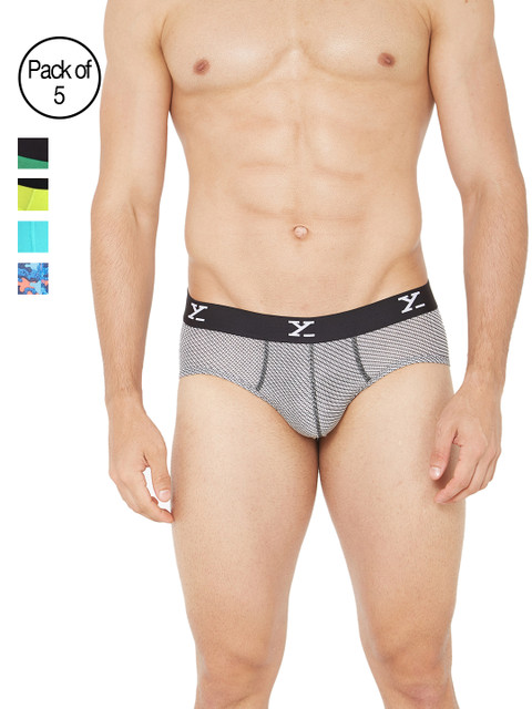 

XYXX Men Pack of 5 Ultra Soft Micro Modal Briefs XYBRF5PCKN69XL, Blue
