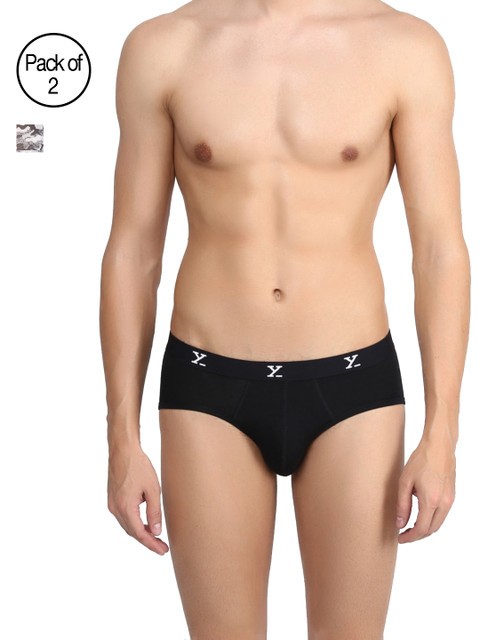 

XYXX Men IntelliSoft Antimicrobial Micro Modal Pack of 2 Shuffle Briefs XYBRF2PCKN185S, White