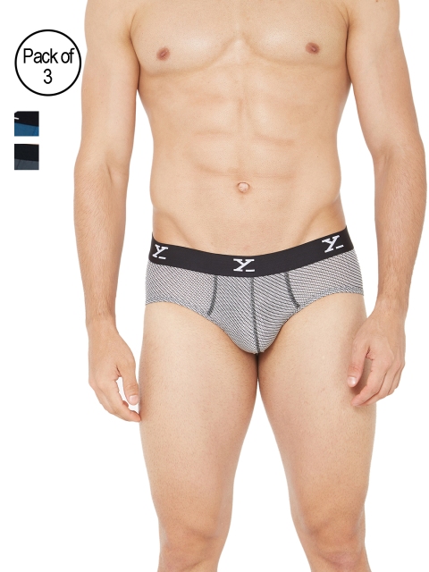 

XYXX Men Pack of 3 Ultra Soft Micro Modal Briefs XYBRF3PCKN284XL, Grey