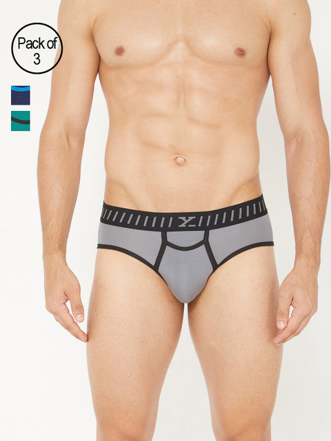 

XYXX Men IntelliSoft Antimicrobial Micro Modal Pack of 2 Shuffle Briefs XYBRF3PCKN251, Blue