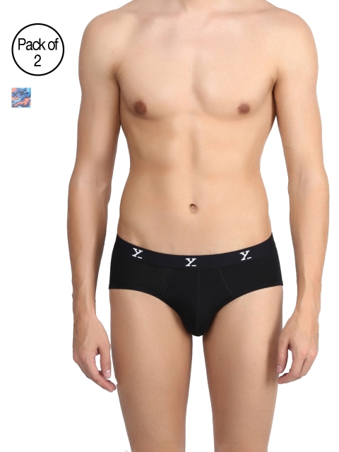 

XYXX Men IntelliSoft Antimicrobial Micro Modal Pack of 2 Shuffle Briefs XYBRF2PCKN178S, Blue