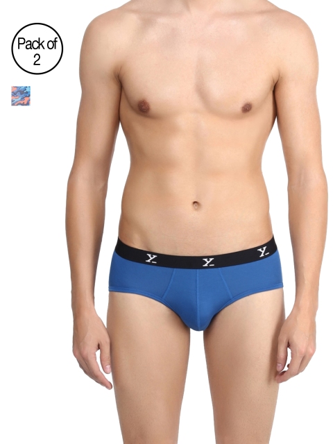 

XYXX Men IntelliSoft Antimicrobial Micro Modal Pack of 10 Vibe Briefs XYBRF2PCKN176S, Blue