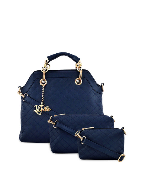 

LaFille Blue Solid Handheld Bag