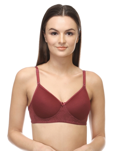 

Lady Lyka Maroon Solid Non-Wired Lightly Padded T-shirt Bra VOGUE-MRN_