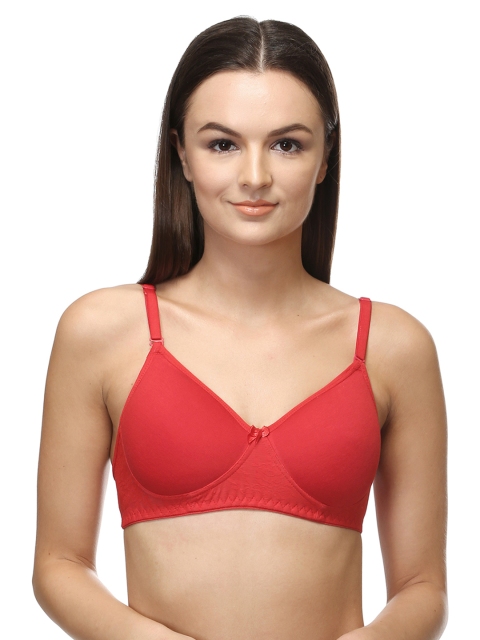 

Lady Lyka Red Solid Non-Wired Lightly Padded T-shirt Bra VOGUE-RED_
