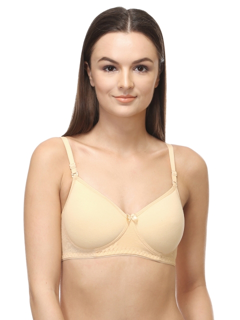 

Lady Lyka Beige Solid Non-Wired Lightly Padded T-shirt Bra VOGUE-SKN_