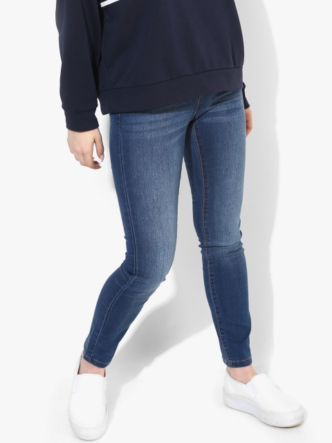 

DOROTHY PERKINS Women Navy Blue Straight Fit Mid-Rise Clean Look Stretchable Jeans