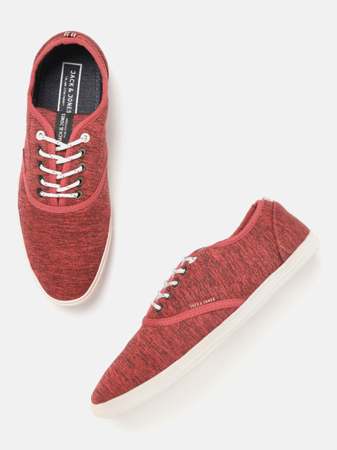 

Jack & Jones Men Red Solid Sneakers