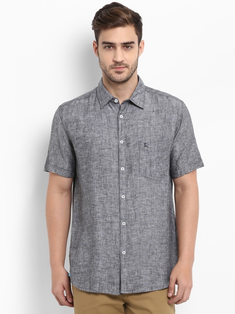 

Parx Men Grey Melange Slim Fit Solid Casual Shirt