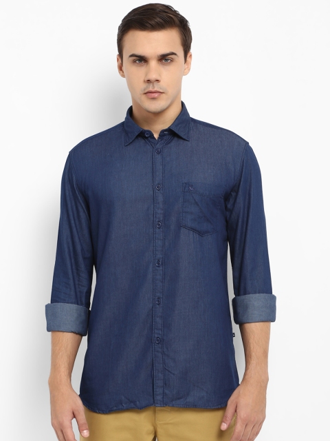 

Parx Men Blue Slim Fit Solid Casual Shirt
