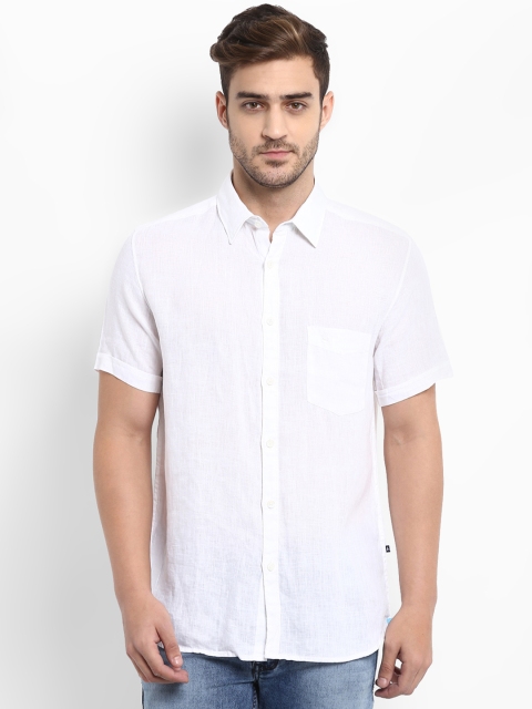

Parx Men White Slim Fit Solid Casual Shirt