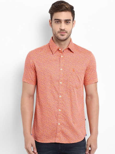 

Parx Men Orange & Pink Slim Fit Printed Casual Shirt