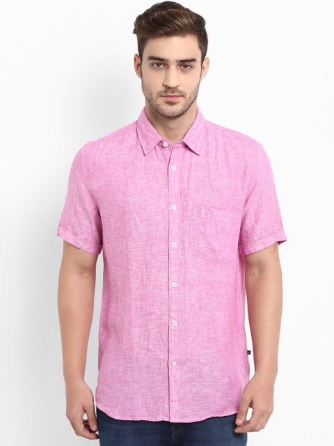 

Parx Men Pink Slim Fit Solid Casual Shirt