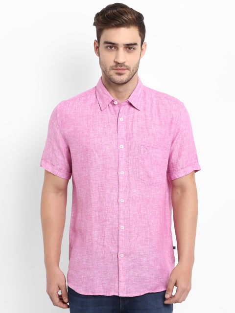 

Parx Men Pink Slim Fit Solid Casual Shirt