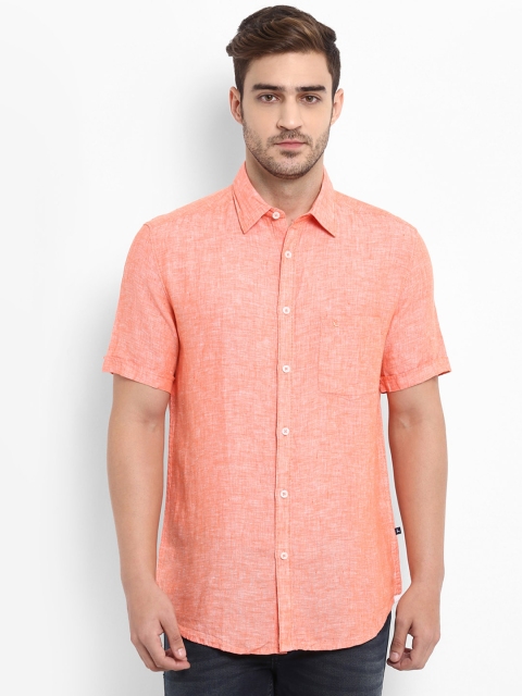 

Parx Men Orange Slim Fit Solid Casual Shirt