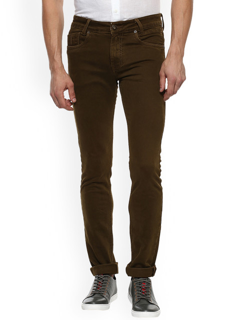 

Mufti Men Brown Slim Fit Solid Regular Trousers
