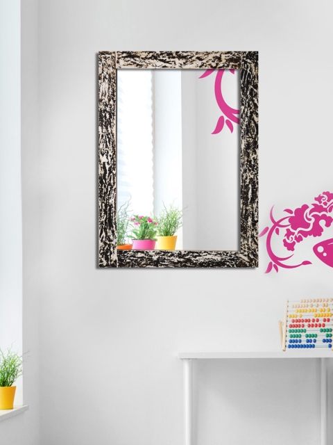 

Hosley Brown Decorative Marble Design Wall Mirror