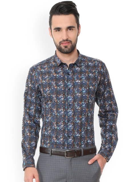 

V Dot Men Multicoloured Slim Fit Printed Formal Shirt, Multi