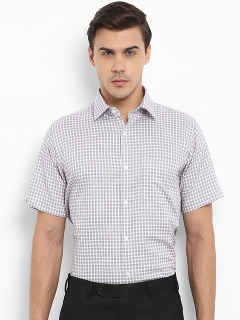 

Raymond Men Brown & White Regular Fit Checked Casual Shirt