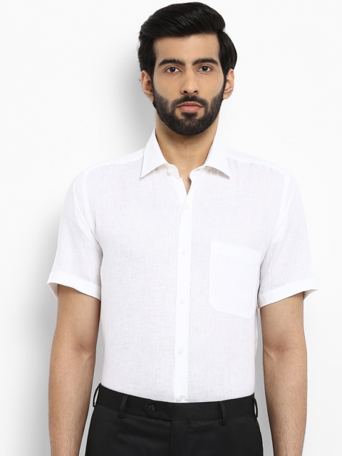 

Raymond Men White Regular Fit Solid Casual Shirt