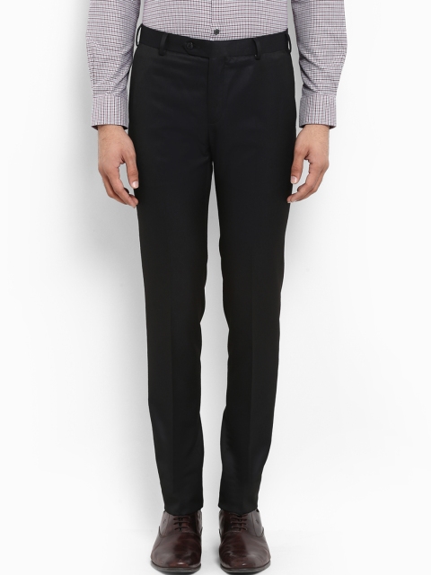 

Raymond Men Black Slim Fit Solid Formal Trousers