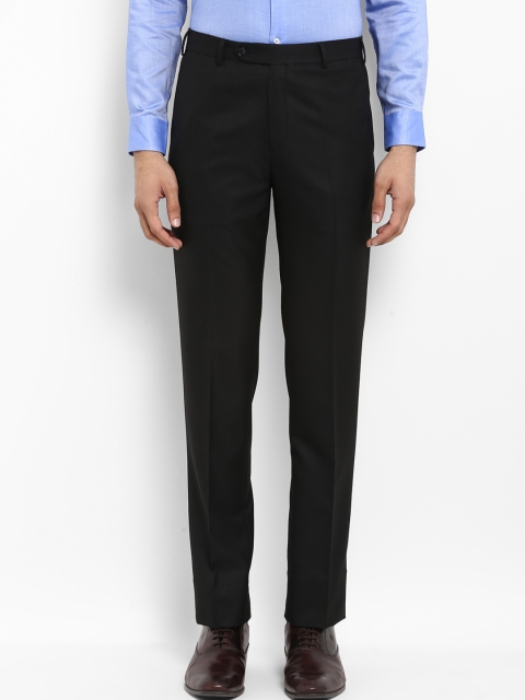 

Raymond Men Black Smart Regular Fit Solid Formal Trousers
