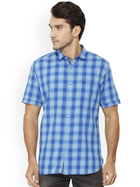 

Allen Solly Men Blue Regular Fit Checked Casual Shirt