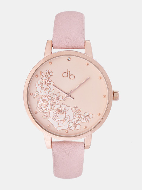 

DressBerry Women Peach-Coloured Analogue Watch DB18-3C