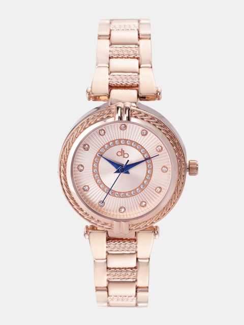

DressBerry Women Rose Gold-Toned Analogue Watch DW-18-DB7B