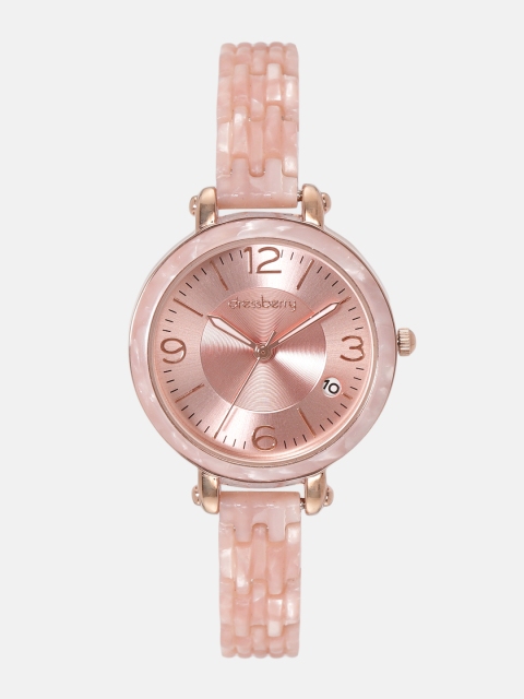 

DressBerry Women Rose Gold-Toned Textured Analogue Watch U005-A
