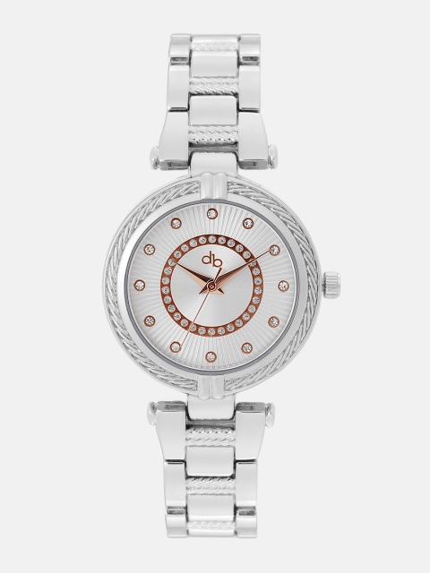 

DressBerry Women Silver-Toned Textured Analogue Watch DW-18-DB7A