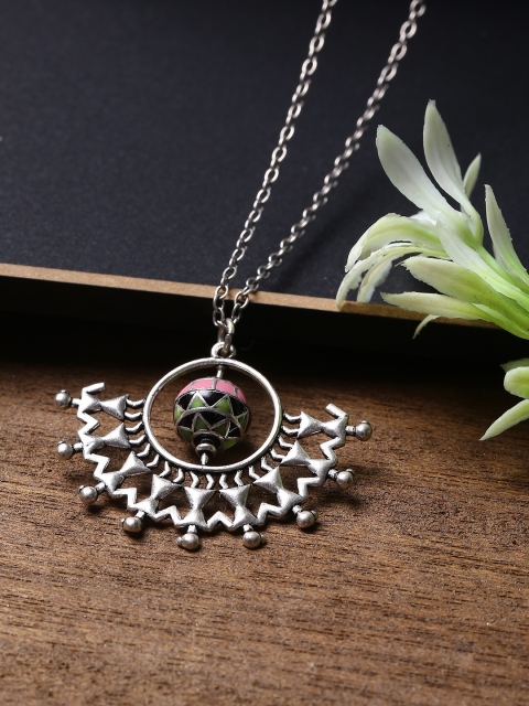 

Adorned Spins Women Multi Coloured Spin Circle Pendant