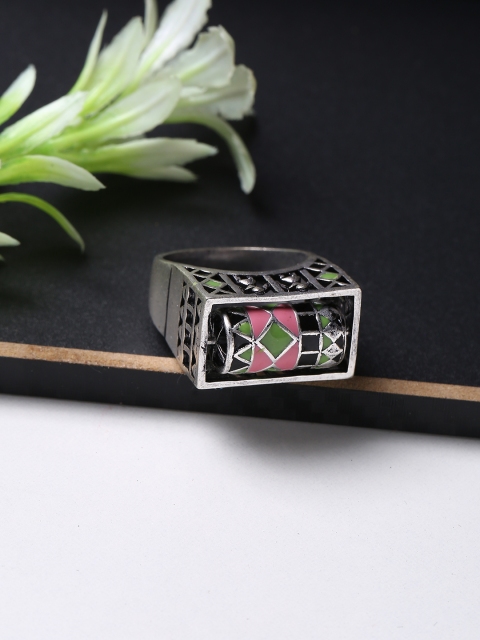 

Voylla Women Multi Coloured Embellished Finger Ring