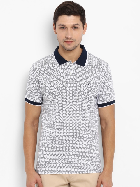 

ColorPlus Men White Printed Polo Collar T-shirt