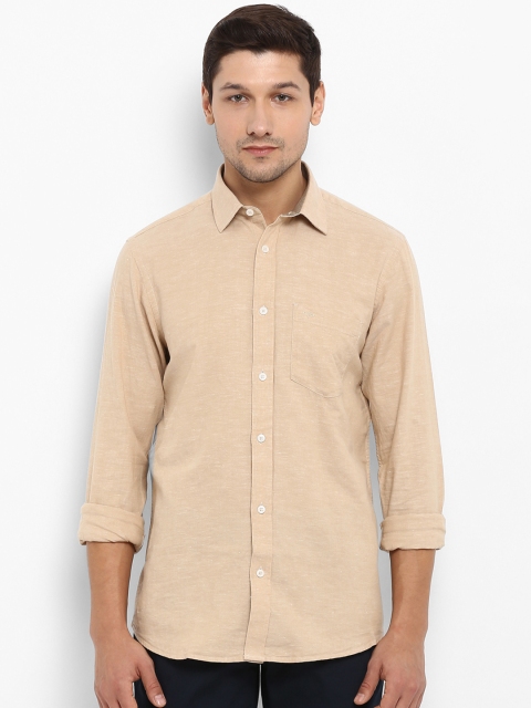

ColorPlus Men Beige Slim Fit Solid Casual Shirt
