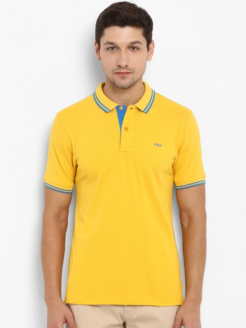 

ColorPlus Men Yellow Solid Polo Collar T-shirt