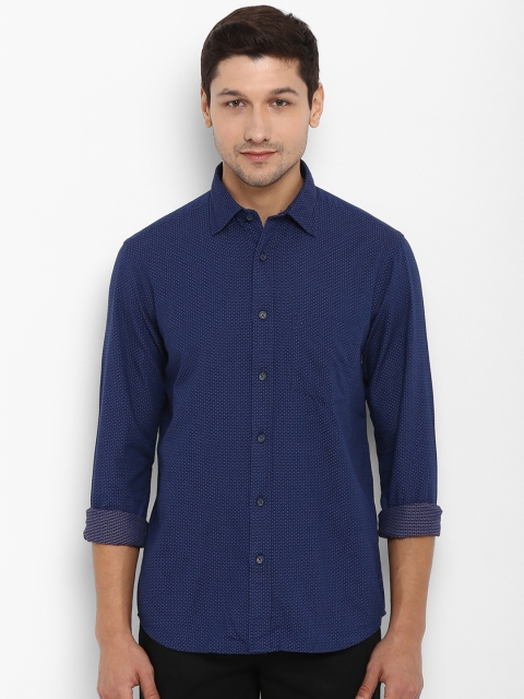 

ColorPlus Men Navy Blue Slim Fit Printed Casual Shirt