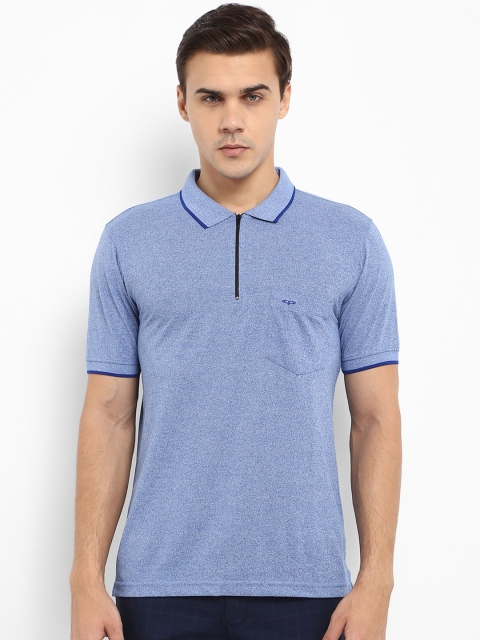 

ColorPlus Men Blue Solid Polo Collar T-shirt