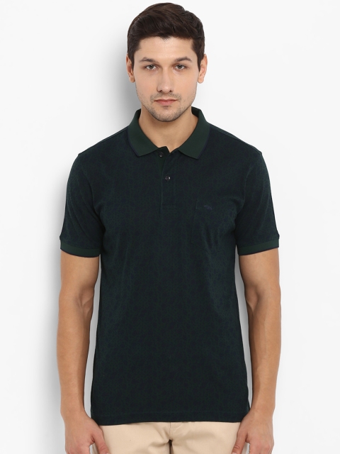 

ColorPlus Men Green Printed Polo Collar T-shirt