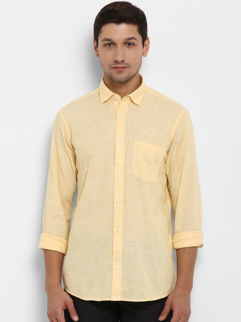 

ColorPlus Men Yellow Slim Fit Solid Casual Shirt