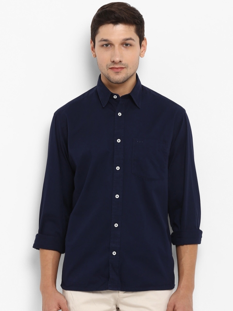 

ColorPlus Men Navy Blue Regular Fit Solid Casual Shirt