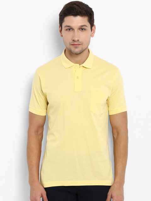 

ColorPlus Men Yellow Solid Polo Collar T-shirt