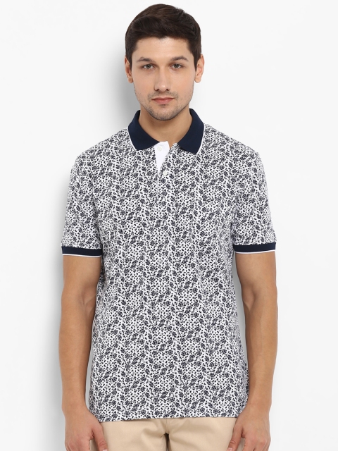 

ColorPlus Men White Printed Polo Collar T-shirt